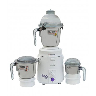 Sujata Dynamix Mixer Grinder, 900W, 3 Jars (White)