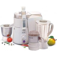 Sujata Powermatic Plus, Juicer Mixer Grinder with Chutney Jar, 900 Watts, 3 Jars (White)