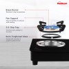 Sunflame Classic 3 burner Glass Top Gas Stove (Manual Ignition, Black) 