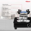 Sunflame Classic 4 burner Glass Top Gas Stove (Manual Ignition, Black) 