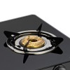 Sunflame Crown 3 Burner Glass Top Gas Stove (Manual Ignition, Black) 