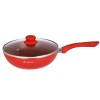 Wonderchef Royal Velvet Induction Base Aluminium Cookware Set, 5-Pieces, Red