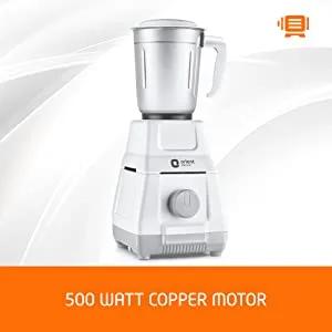 Orient Electric Sprint+ 500-Watt Mixer Grinder with 3 Jars (Grey)